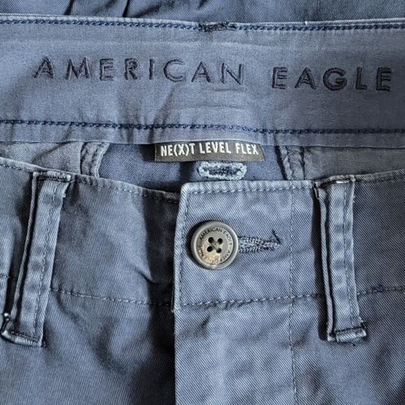 American Eagle Shorts Mens 28 Navy Blue Next Level Flex Classic Stretch Chino - Picture 7 of 10